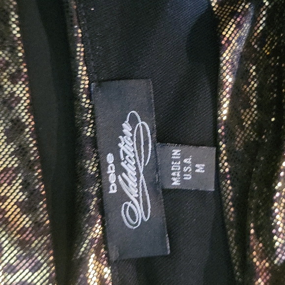 Bebe Addiction Gold foil leopard ruching dress - Picture 7 of 7